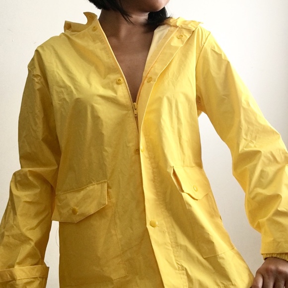 Jackets & Blazers - Oversized Yellow Rain Jacket